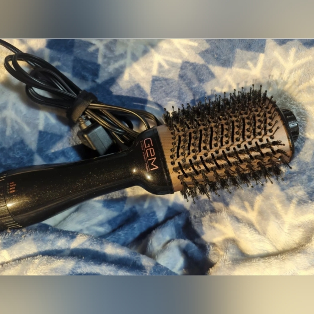 GEM Hot Air Brush Black/Rose Gold, USED With Box